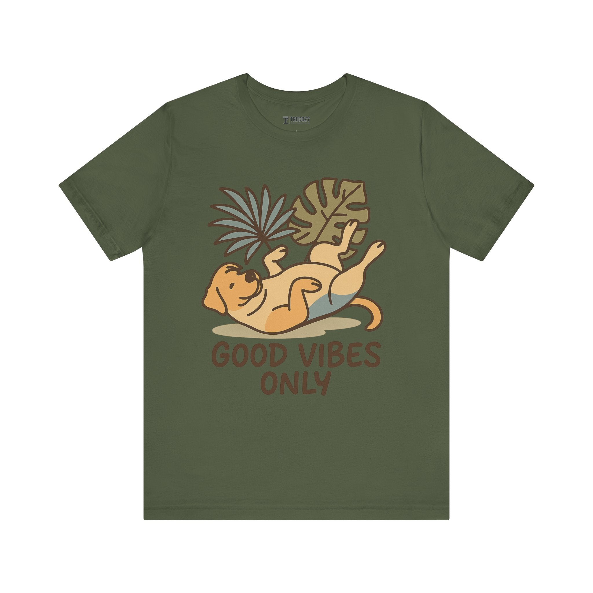 Good Vibes Only Dog Tee, Cozy TShirt, Gift for Pet Owners, Trending Cute Animal Top, Cute Dog Tshirt