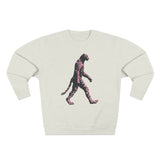 Pink Leopard Crewneck Sweatshirt, Cozy Sweatshirt, Nature Lover Gift, Animal Sweatshirt, Casual Wear, Unisex Fashion