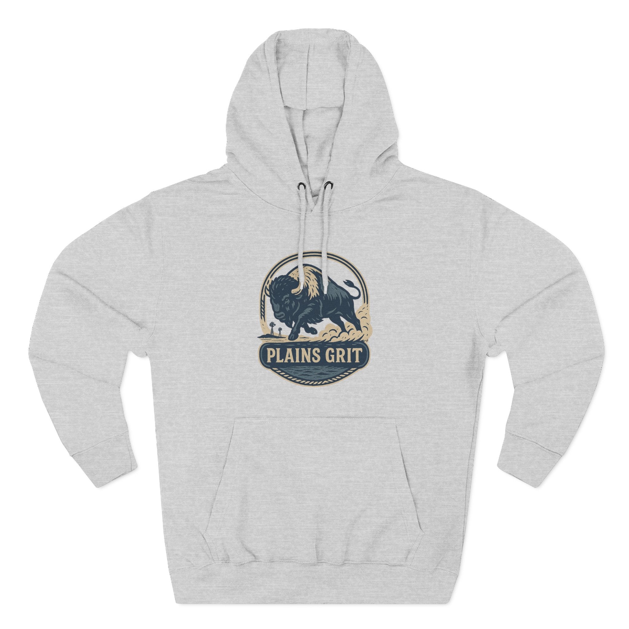 Adventurous Fleece Hoodie for Outdoor Enthusiasts, Cozy Horse and Bison Hoodie, Graphic Hoodie, Gifts for Nature Lovers, Comfortable Apparel