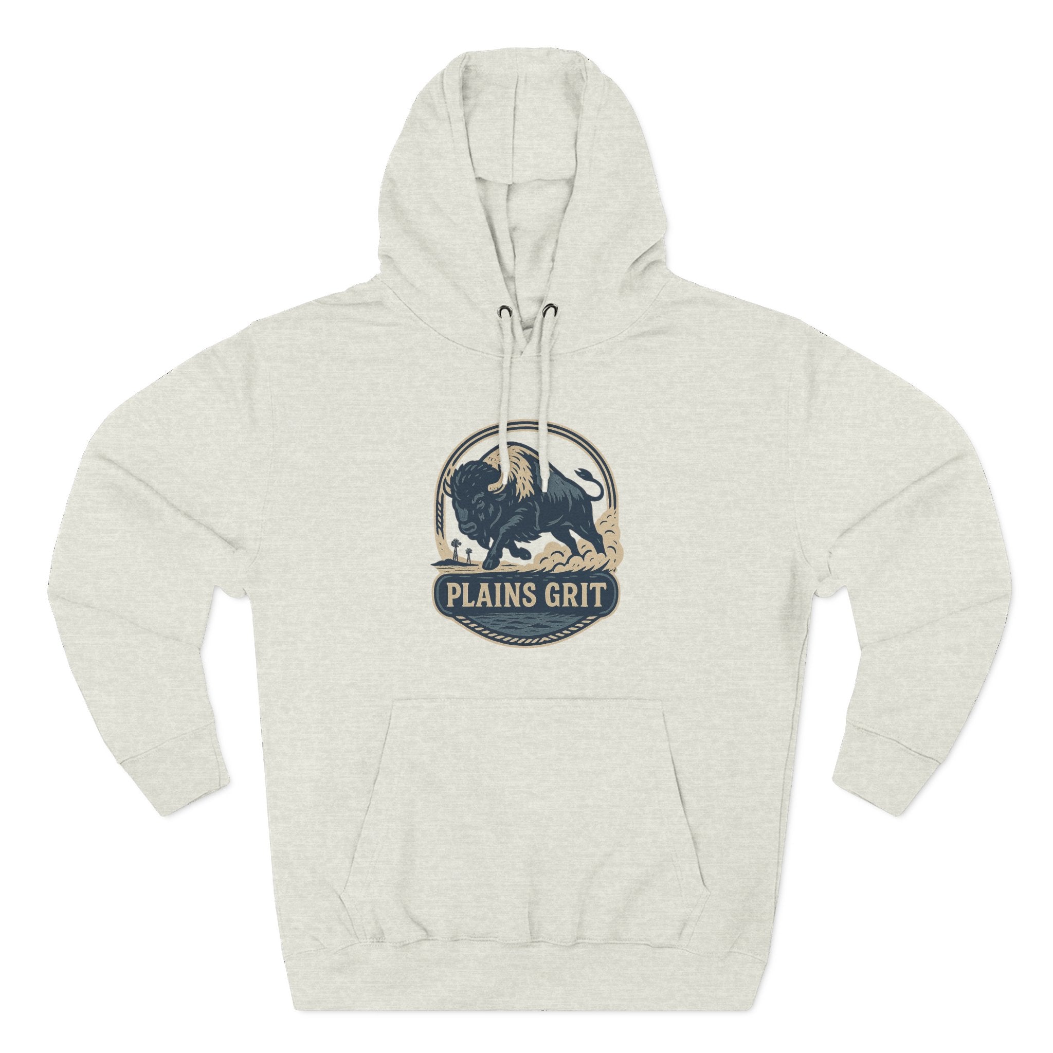 Adventurous Fleece Hoodie for Outdoor Enthusiasts, Cozy Horse and Bison Hoodie, Graphic Hoodie, Gifts for Nature Lovers, Comfortable Apparel