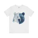 Bear & Fish Duality – Artistic Wildlife Fusion T-Shirt, Nature-Inspired Graphic Tee