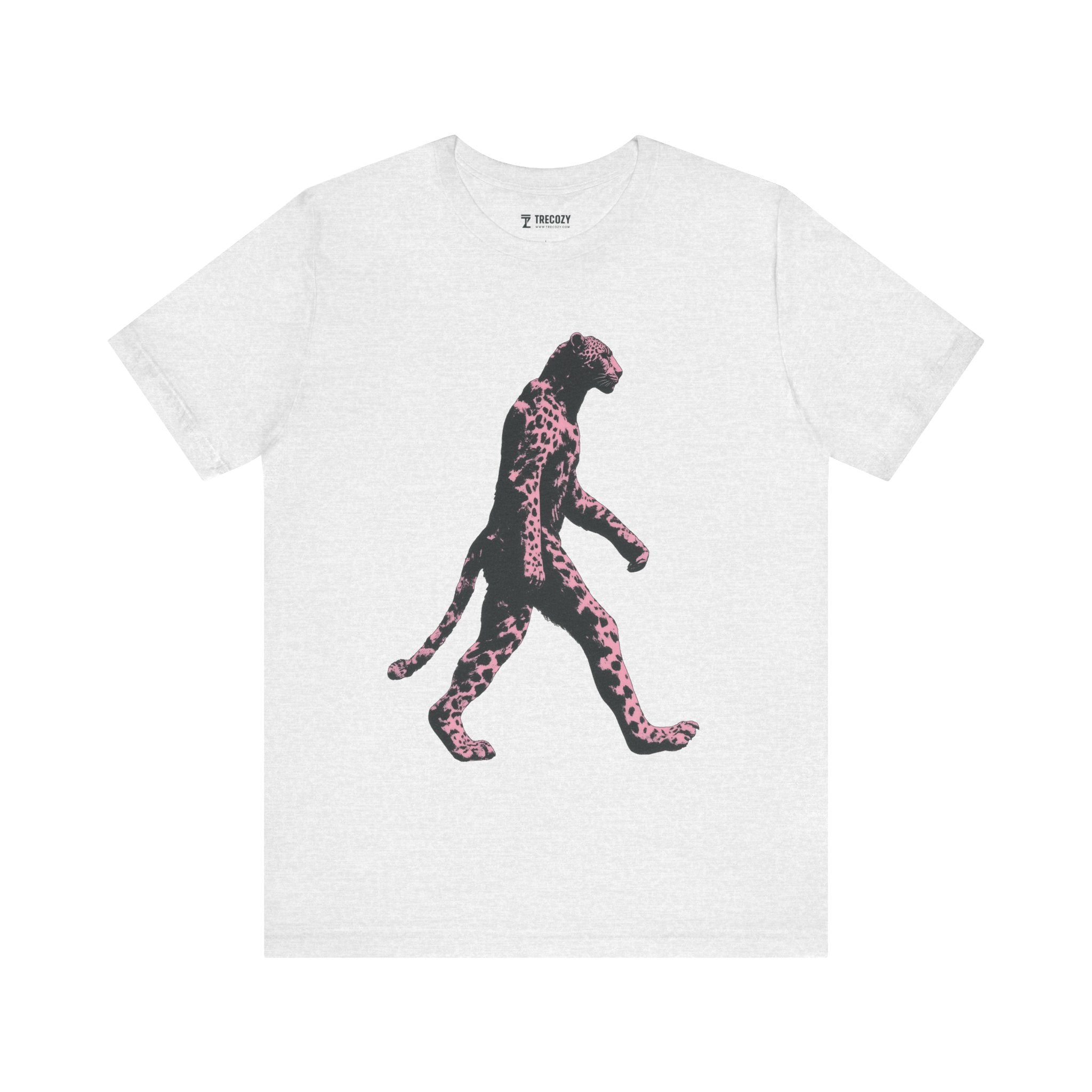 Pink Panthera Walk – Bold Leopard-Inspired T-Shirt, Fierce Urban Jungle Graphic Tee, Bold Animal Print Shirt