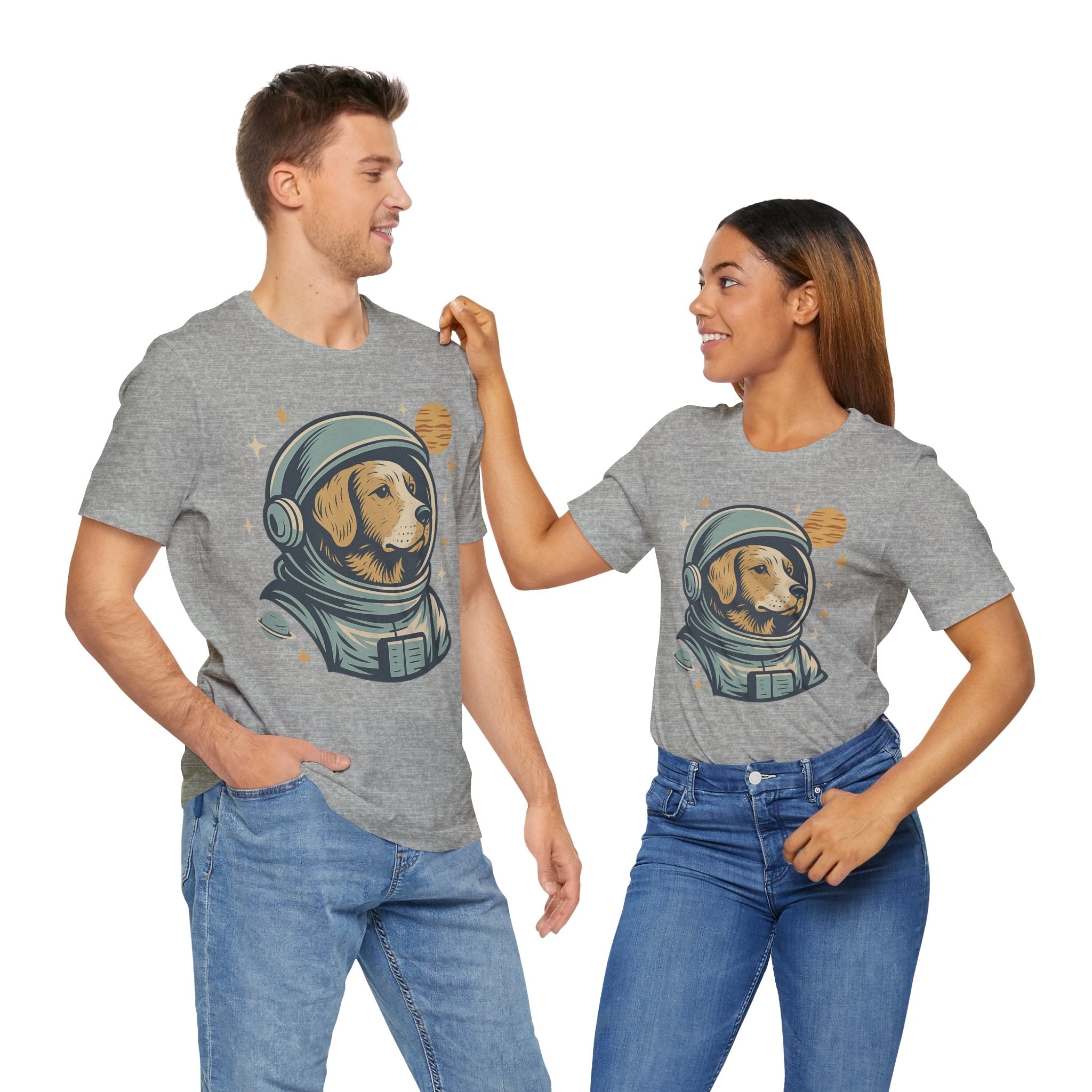 Astronaut Dog Unisex Tee | Cute Pet Lover Shirt, Dog Lover Gift, Space Themed Tee, Fun Casual Wear, Everyday Style