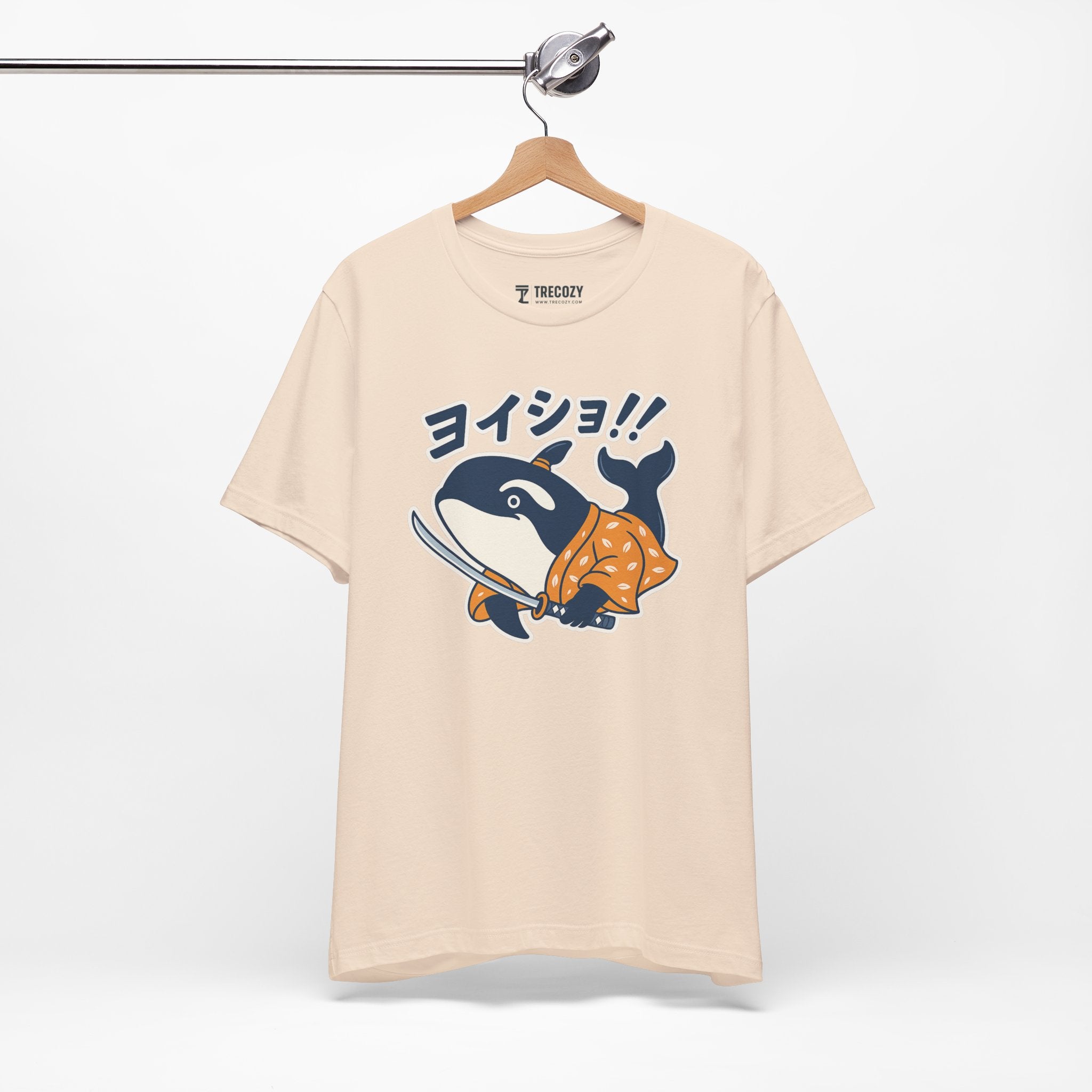 Orca Katana Shirt, Funny Animal Lover Tee, Cozy Gift for Samurai Lover, Kawaii Orca Whale Graphic Tee