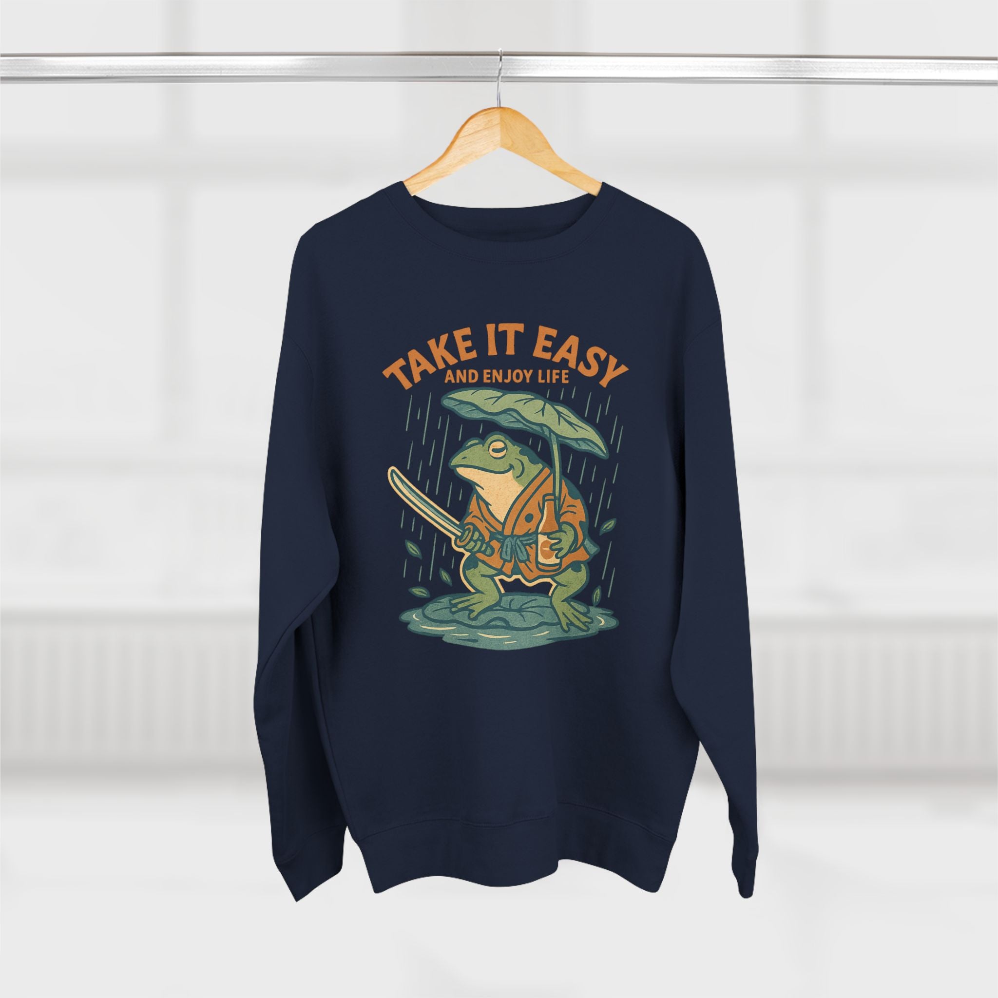 Ukiyo-e Anime Frog Sweatshirt - Unisex Cozy Crewneck, Fall Fashion, Halloween Gift, Nature Lover Apparel, Casual Style