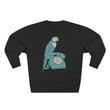 Vintage Parrot Phone Unisex Crewneck Sweatshirt, Gift for Bird Lovers, Cute Casual Wear, Retro Vibe, Ideal for Cozy Days, Birthday Gift