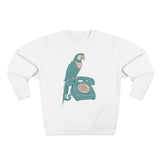 Vintage Parrot Phone Unisex Crewneck Sweatshirt, Gift for Bird Lovers, Cute Casual Wear, Retro Vibe, Ideal for Cozy Days, Birthday Gift