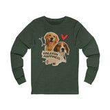 Unleash Happiness Dog Lover Long Sleeve Tee, Pet Owner Shirt, Gift for Dog Mom, Animal Lover Apparel, Cozy Fall Outfit