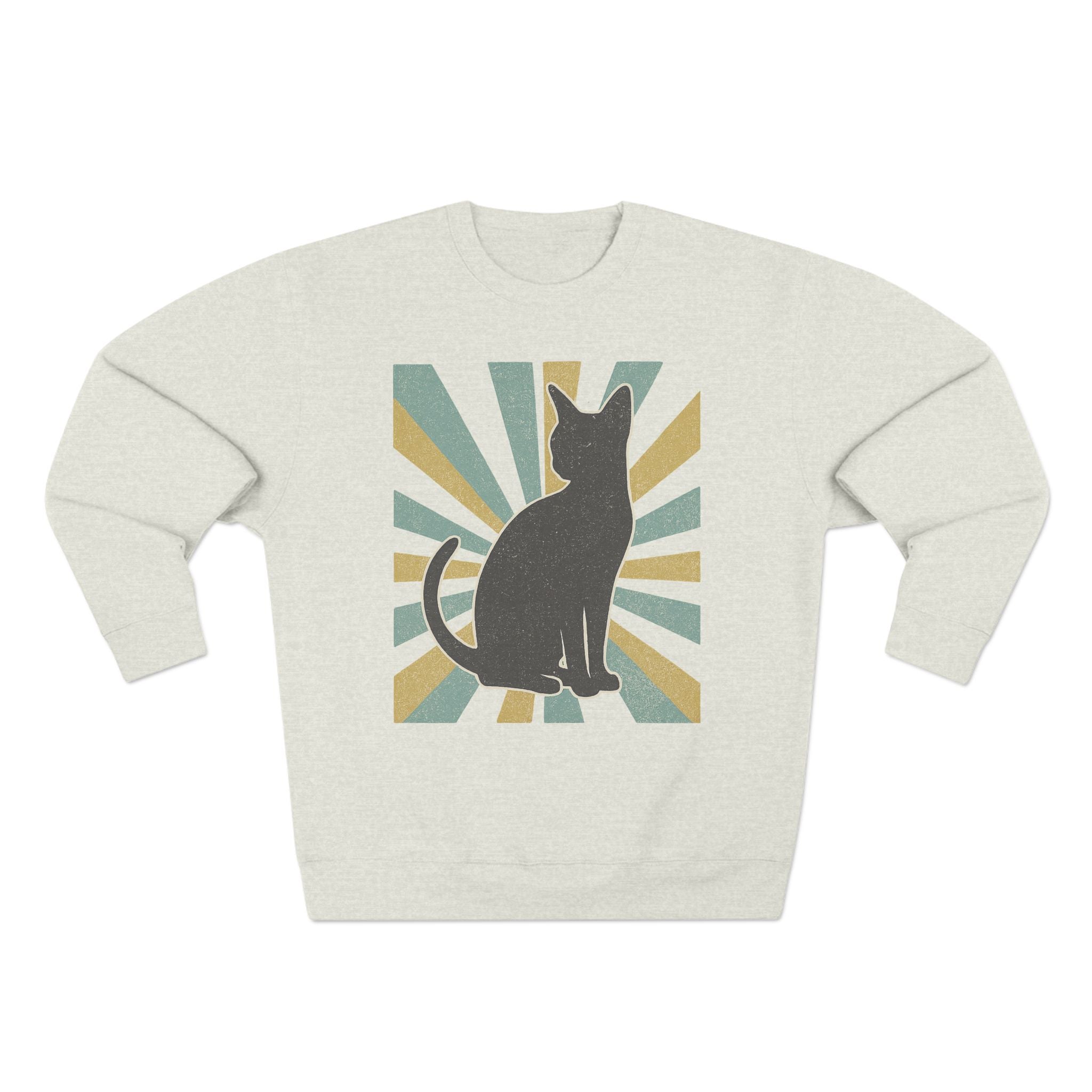 Vintage Cat Sweatshirt, Perfect Gift for Cat Lovers, Casual Wear, Animal Lovers, Fall Fashion, Unisex Crewneck