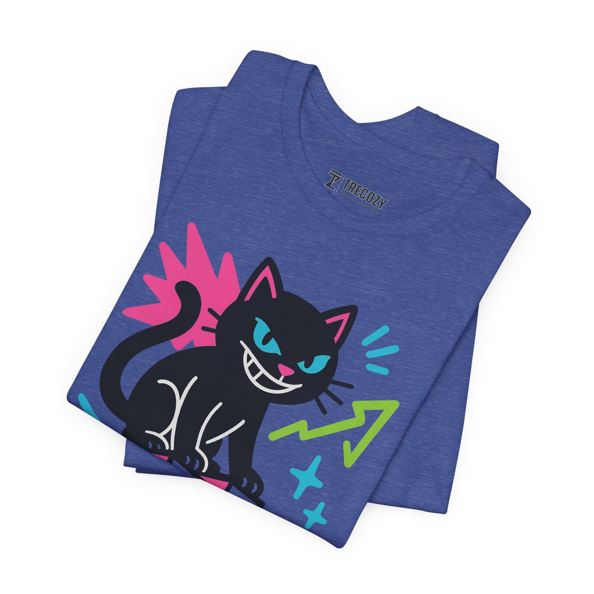 Catzilla Bold Cat Urban Tee - Graphic Rainbow Cat Shirt, Unisex Streetwear, Fun Graphic Tee, Cat Lover Gift, Vintage Style Clothing