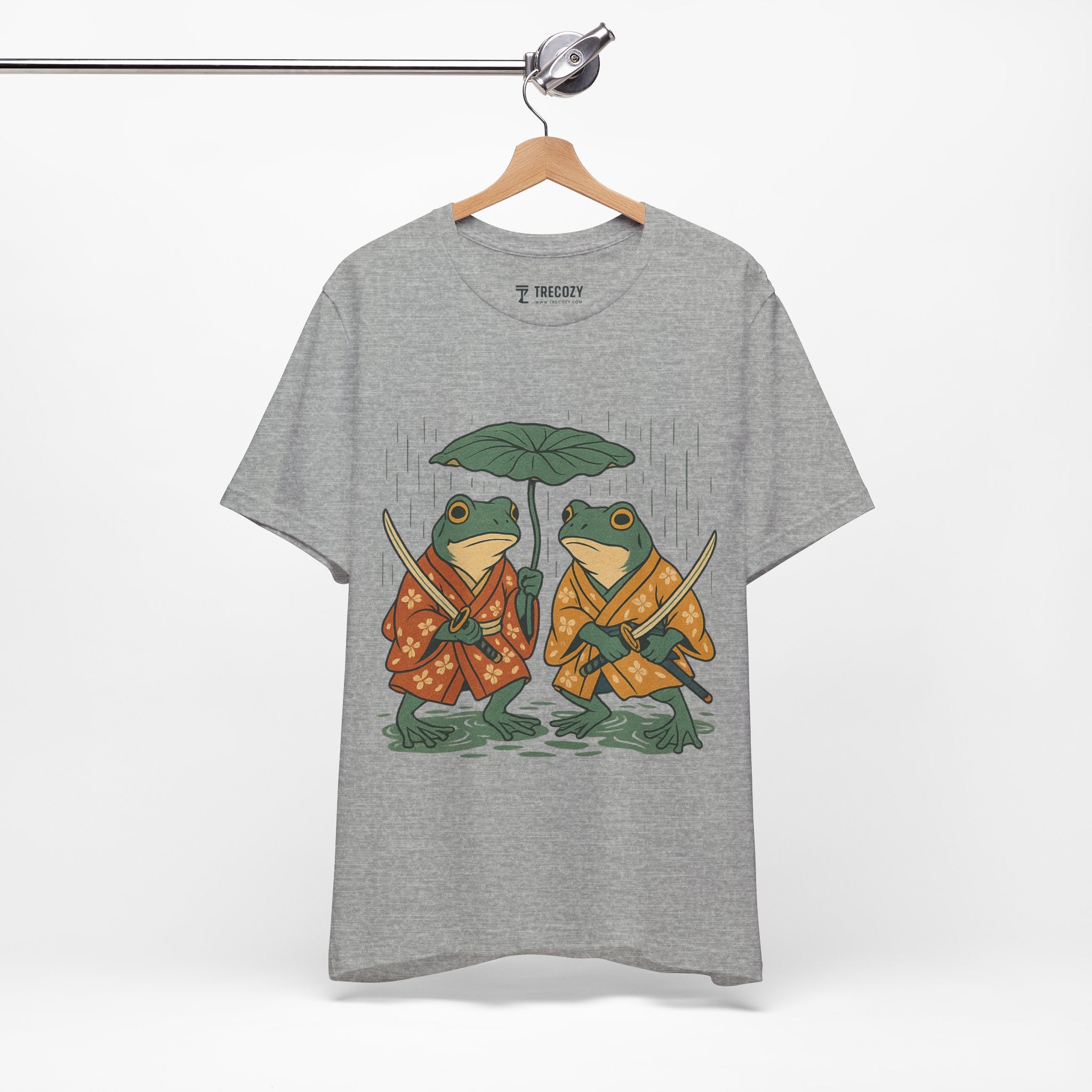 Frog Tee, Ukyo-e Cozy TShirt, Gift, Trending Cute Animal Top, Cute Frog Tshirt