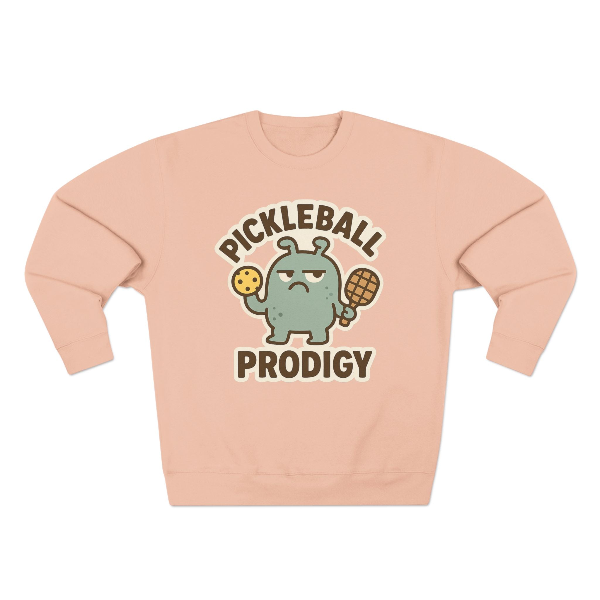 Pickleball Prodigy Unisex Crewneck Sweatshirt, Funny Pickleball Gift for Players, Sports Sweatshirt for Kids and Adults