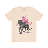 Warrior Monkey & Panther – Bold Tribal-Inspired T-Shirt, Fierce Jungle Duo Graphic Tee, Bold Animal Print Shirt