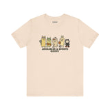 Adorables & Sports Goofs – Cute Animal Sports Cartoon T-Shirt, Fun Playful Graphic Tee