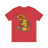 Woof Power Unisex Tee, Dog Lover Shirt, Fun Graphic Tee, Pet Owner Gift, Cartoon Dog T-Shirt, Animal Lover Apparel