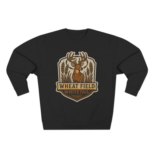 Wheat Field Whitetail Deer Sweatshirt - Unisex Cozy  Crewneck, Fall Fashion, Nature Lover Apparel, Casual Style
