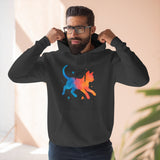 Pet Lovers Three-Panel Fleece Hoodie, Cat and Dog Hoodie, Unique Pet Apparel, Cozy Animal Lover Gift, Cute Hoodie for Pet Owners
