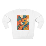 Colorful Cat Unisex Crewneck Sweatshirt, Cat Lover Gift, Cozy Sweater for Pet Owners, Cute Animal Apparel, Perfect for Birthdays, Holidays