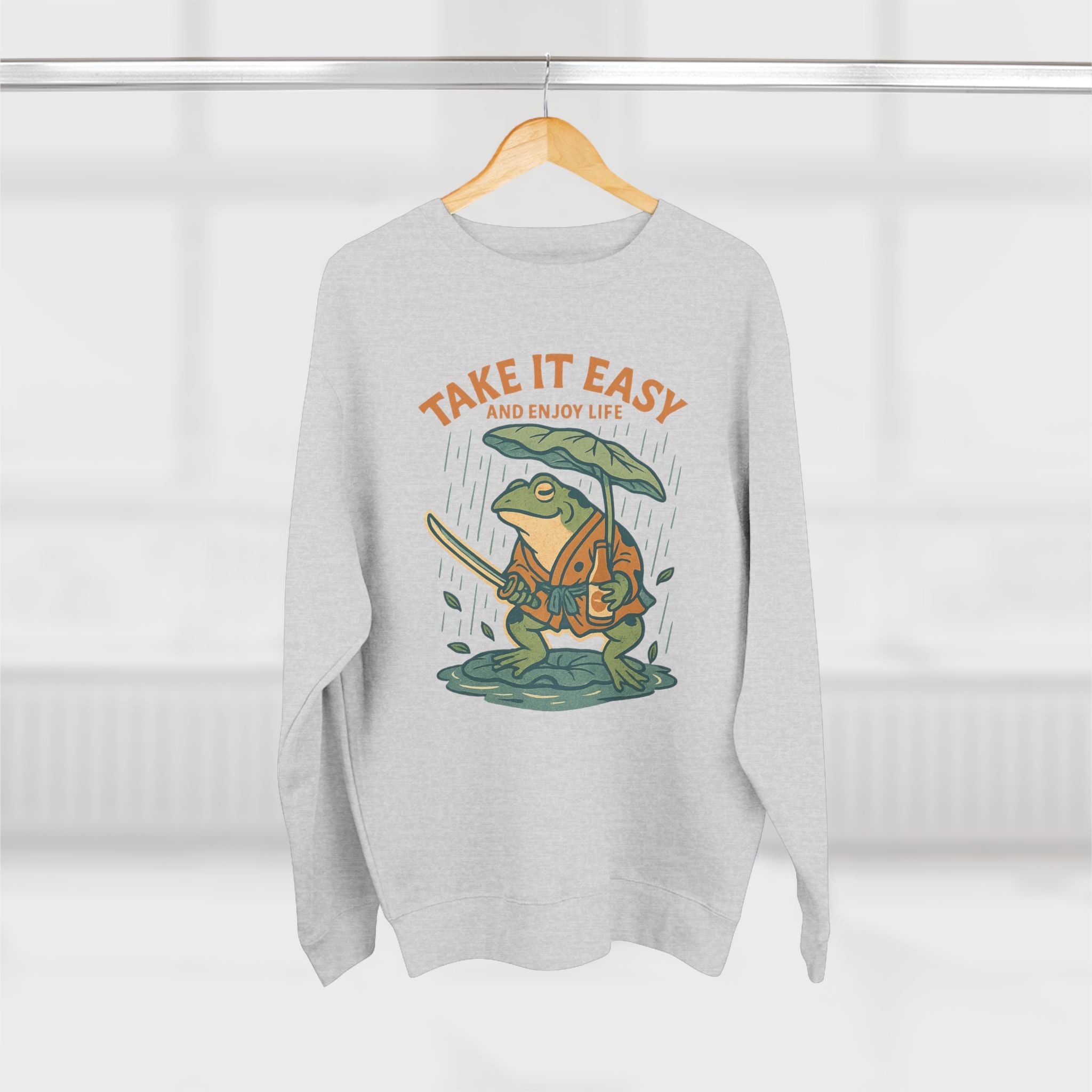Ukiyo-e Anime Frog Sweatshirt - Unisex Cozy Crewneck, Fall Fashion, Halloween Gift, Nature Lover Apparel, Casual Style