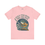 Hold the Edge, Feel the Tide – Japanese Ukiyo-e Samurai Frog T-Shirt, Warrior Wave Graphic Tee