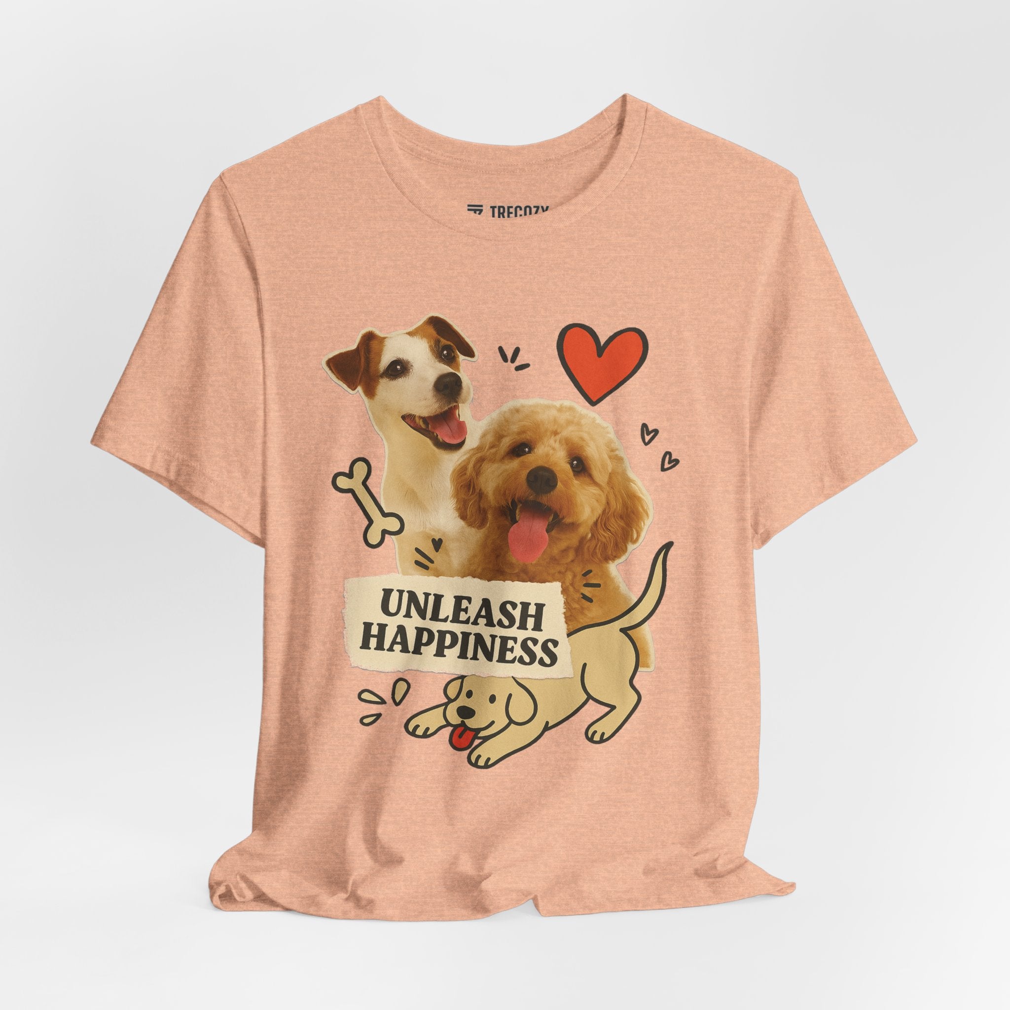 Cute Dog Lover Tee - Unleash Happiness Shirt, Pet Owner Gift, Animal Lover Apparel, Casual Wear, Birthday Gift