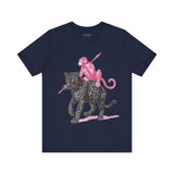 Warrior Monkey & Panther – Bold Tribal-Inspired T-Shirt, Fierce Jungle Duo Graphic Tee, Bold Animal Print Shirt