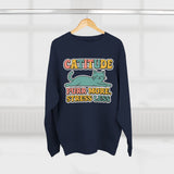 Playful Catitude Sweatshirt - Purr More Stress Less, Pet Lovers Gift, Animal Lover Apparel, Cozy Work from Home Wear, Cat Mom Sweatshirt