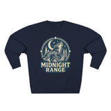 Midnight Range Wolf Sweatshirt | Cozy Unisex Crewneck | Perfect for Nature Lovers, Fall Adventures, and Bonfire Nights