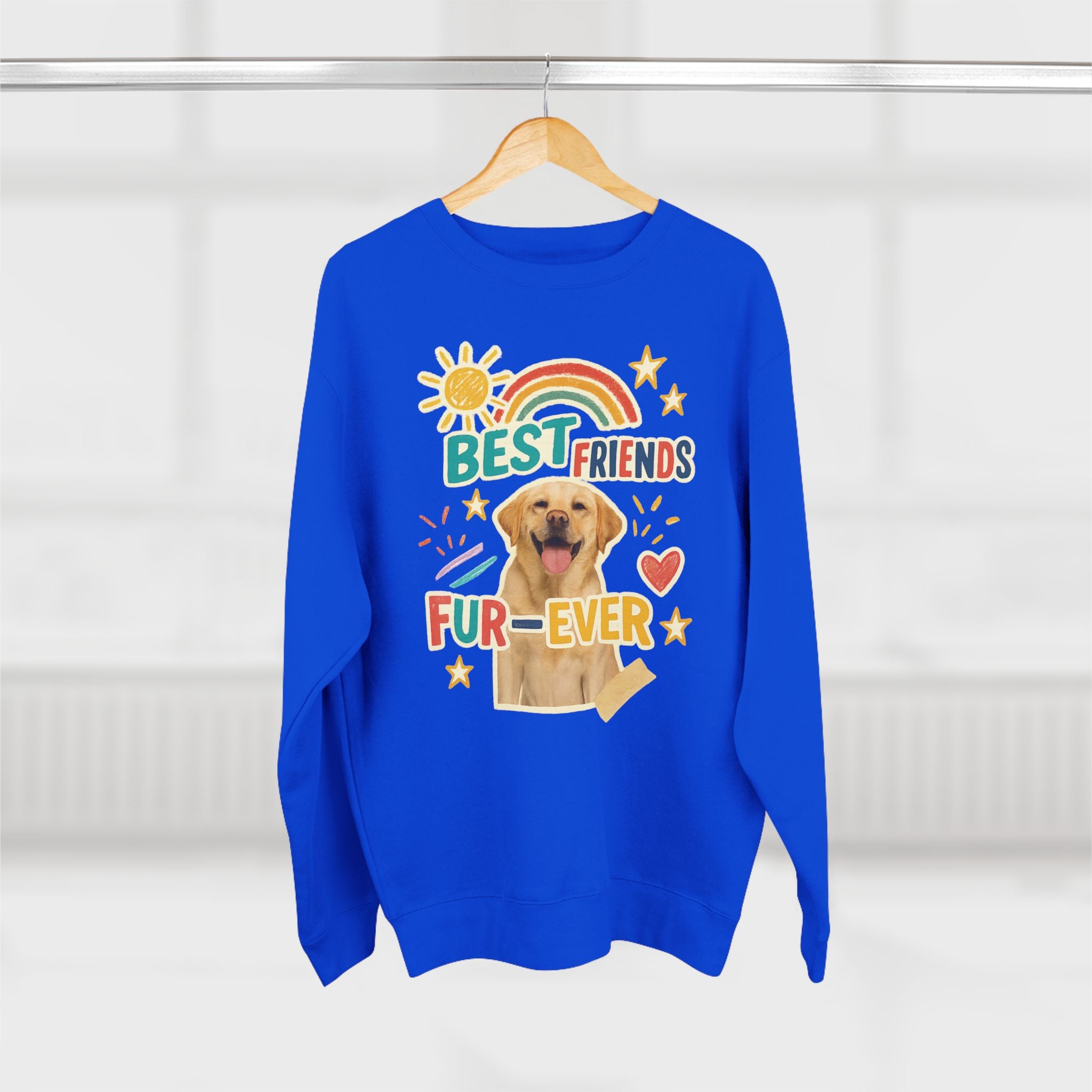 Cozy Pet-Themed Crewneck Sweatshirt - Best Friends Fur-Ever