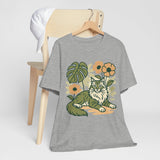 Cat with Plants Tee, Unisex Graphic Shirt, Pawsome Travel Shirt, Pet Lover Gift, Outdoor Adventure Apparel