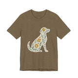 Floral Dog Lover Tee, Pet Shirt, Unisex Animal Tee, Gift for Dog Owners, Eco-Friendly Apparel
