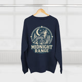 Midnight Range Wolf Sweatshirt | Cozy Unisex Crewneck | Perfect for Nature Lovers, Fall Adventures, and Bonfire Nights