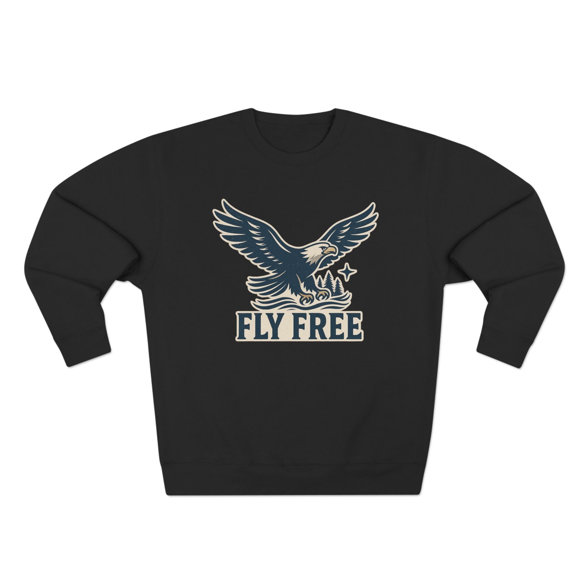 Fly Free Eagle Sweatshirt - Unisex Cozy  Crewneck, Fall Fashion, Halloween Gift, Nature Lover Apparel, Casual Style