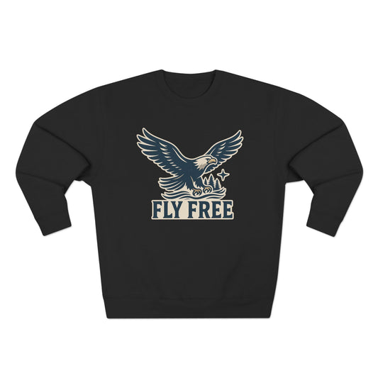 Fly Free Eagle Sweatshirt - Unisex Cozy  Crewneck, Fall Fashion, Halloween Gift, Nature Lover Apparel, Casual Style