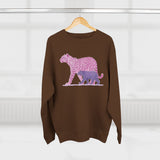 Pink Leopard Unisex Crewneck Sweatshirt, Animal Lover Gift, Eco-Friendly Apparel, Matching Sweatshirts