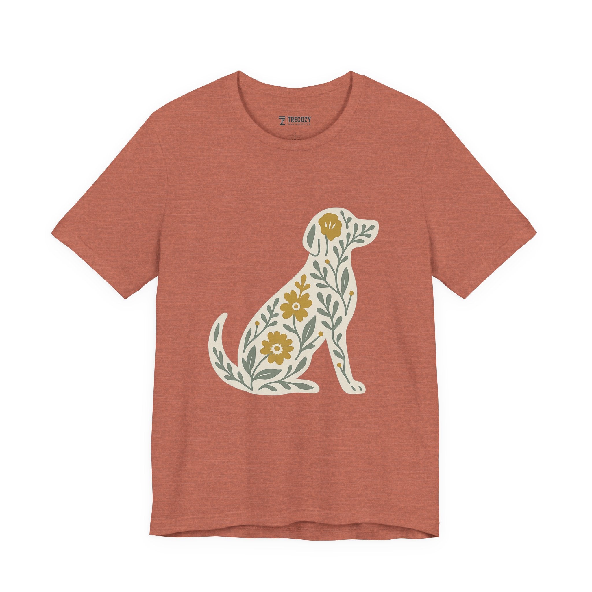 Floral Dog Lover Tee, Pet Shirt, Unisex Animal Tee, Gift for Dog Owners, Eco-Friendly Apparel