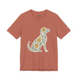 Floral Dog Lover Tee, Pet Shirt, Unisex Animal Tee, Gift for Dog Owners, Eco-Friendly Apparel