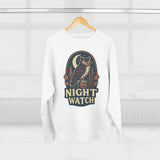 Night Watch Owl Sweatshirt - Unisex Cozy Crewneck, Fall Fashion, Halloween Gift, Nature Lover Apparel, Casual Style
