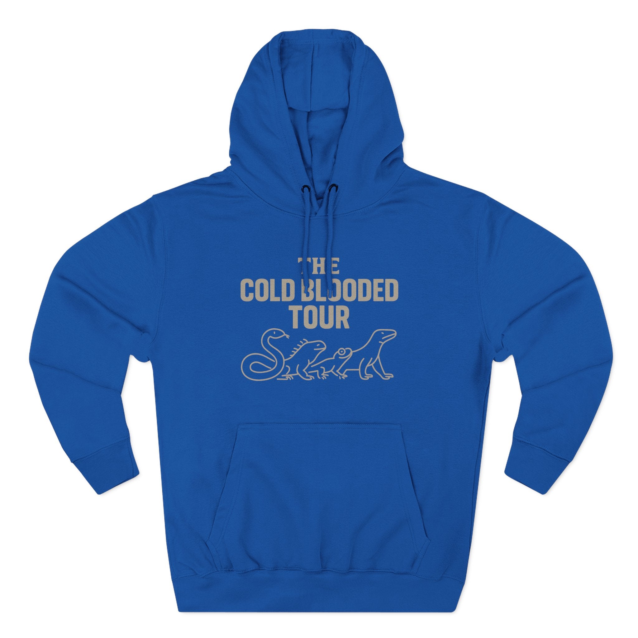 The Cold Blooded Tour Signature Fleece Hoodie - Snake, Iguana & Gecko Lovers Must-Have, Pet Parent Gift, Cozy Sweatshirt, Reptile Lover Wardrobe, Comfortable Hooded Sweatshirt