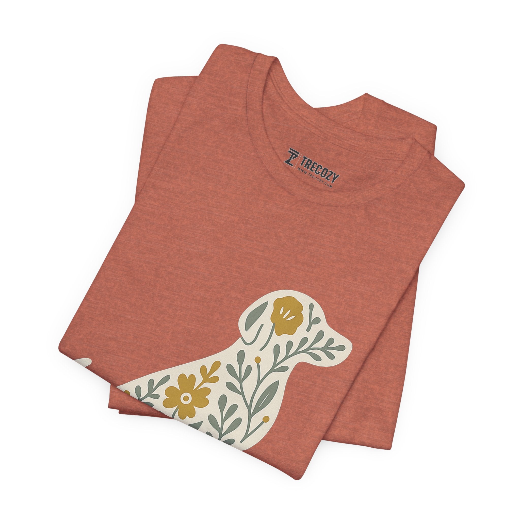 Floral Dog Lover Tee, Pet Shirt, Unisex Animal Tee, Gift for Dog Owners, Eco-Friendly Apparel