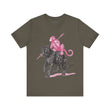 Warrior Monkey & Panther – Bold Tribal-Inspired T-Shirt, Fierce Jungle Duo Graphic Tee, Bold Animal Print Shirt