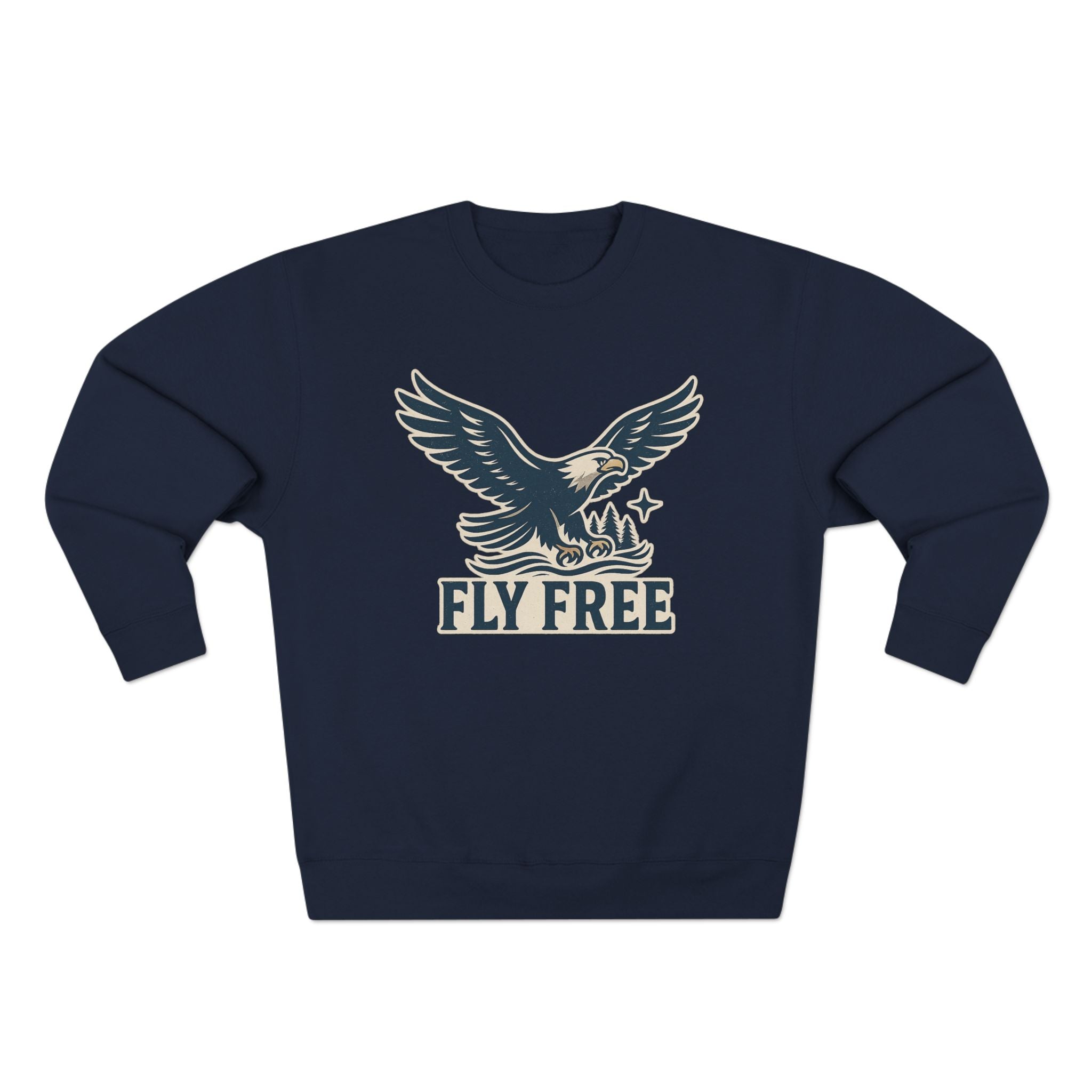Fly Free Eagle Sweatshirt - Unisex Cozy  Crewneck, Fall Fashion, Halloween Gift, Nature Lover Apparel, Casual Style