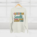 Playful Catitude Sweatshirt - Purr More Stress Less, Pet Lovers Gift, Animal Lover Apparel, Cozy Work from Home Wear, Cat Mom Sweatshirt