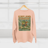 Ukiyo-e Whimsical Frog Adventure Sweatshirt | Leap Land Conquer Unisex Crewneck | Perfect for Nature Lovers, Gift for Friends, Cozy Casual Wear