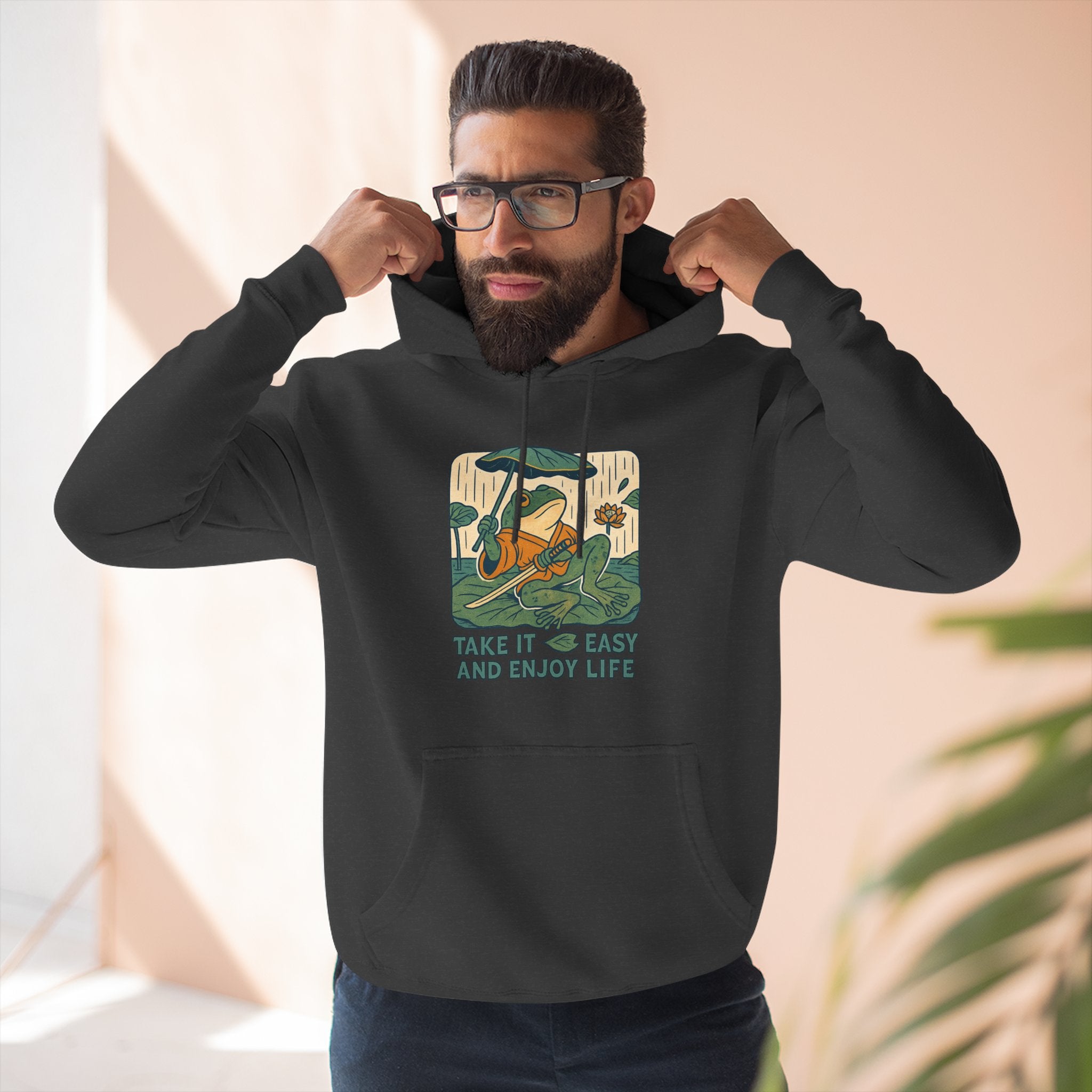 Chill Vibes Fleece Hoodie | Cozy Hoodie for Relaxation, Perfect for Gifts, Lounging, Nature Lovers, Casual Wear