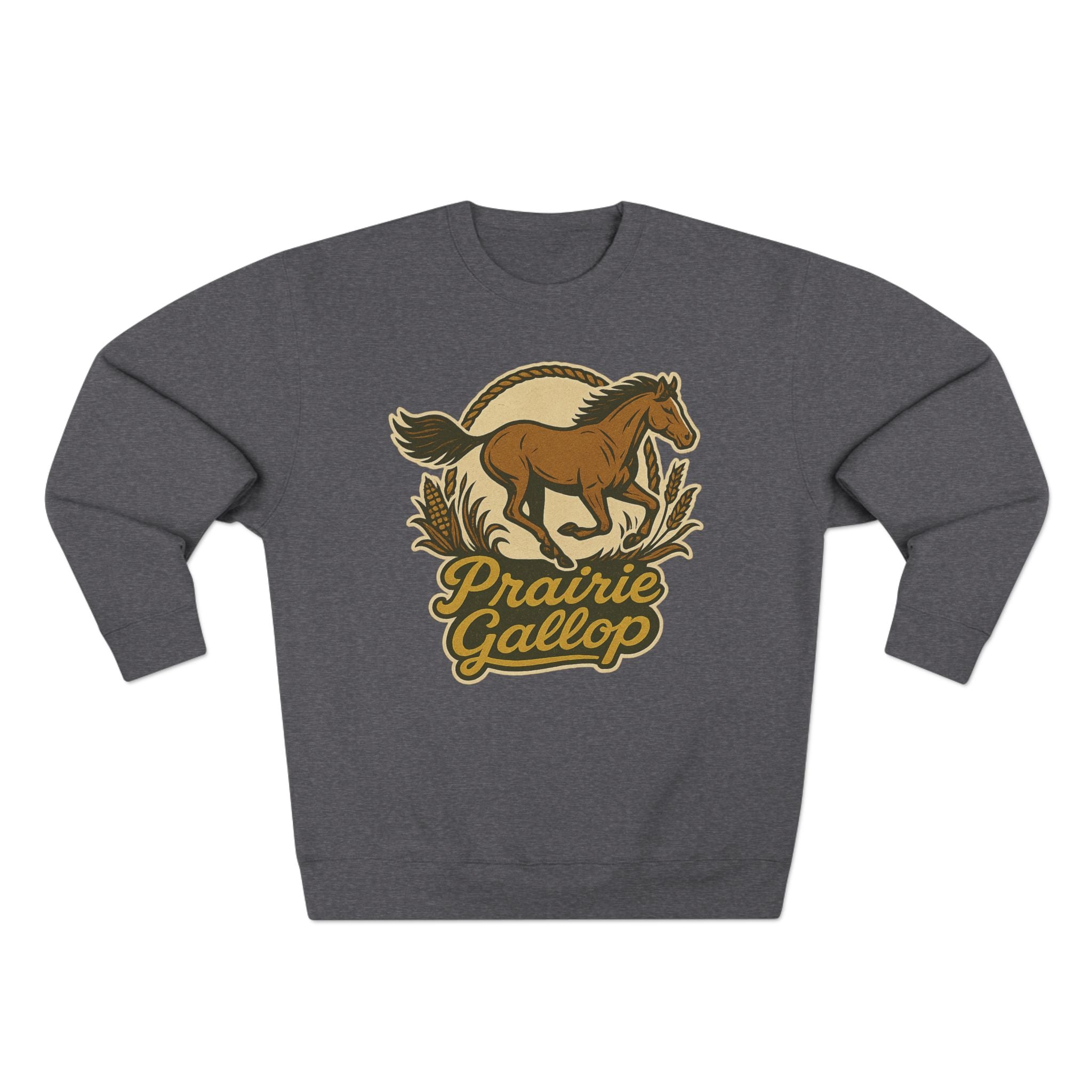 Prairie Gallop Horse Sweatshirt - Unisex Cozy  Crewneck, Fall Fashion, Halloween Gift, Nature Lover Apparel, Casual Style