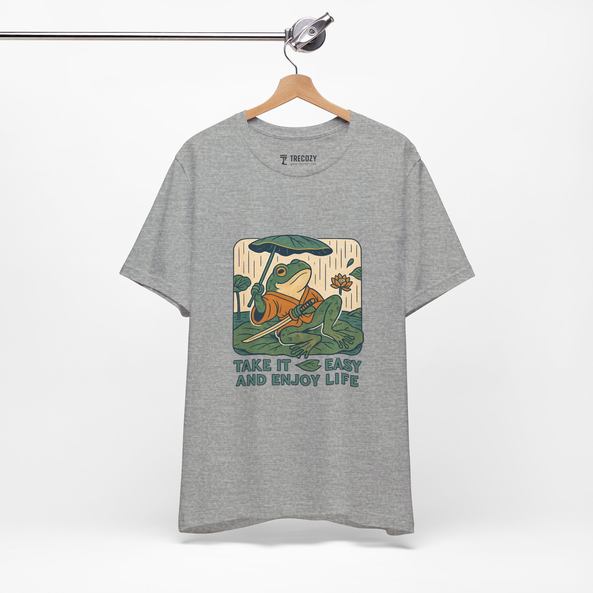 Frog Tee - Chill Ukyo-e Frog Style Japanese Art Unisex Jersey Short Sleeve Tee