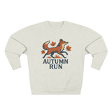 Autumn Run Fox Unisex Crewneck Sweatshirt | Cozy Fall Fashion, Gift for Nature Lovers, Perfect for Outdoors & Running, Seasonal Apparel