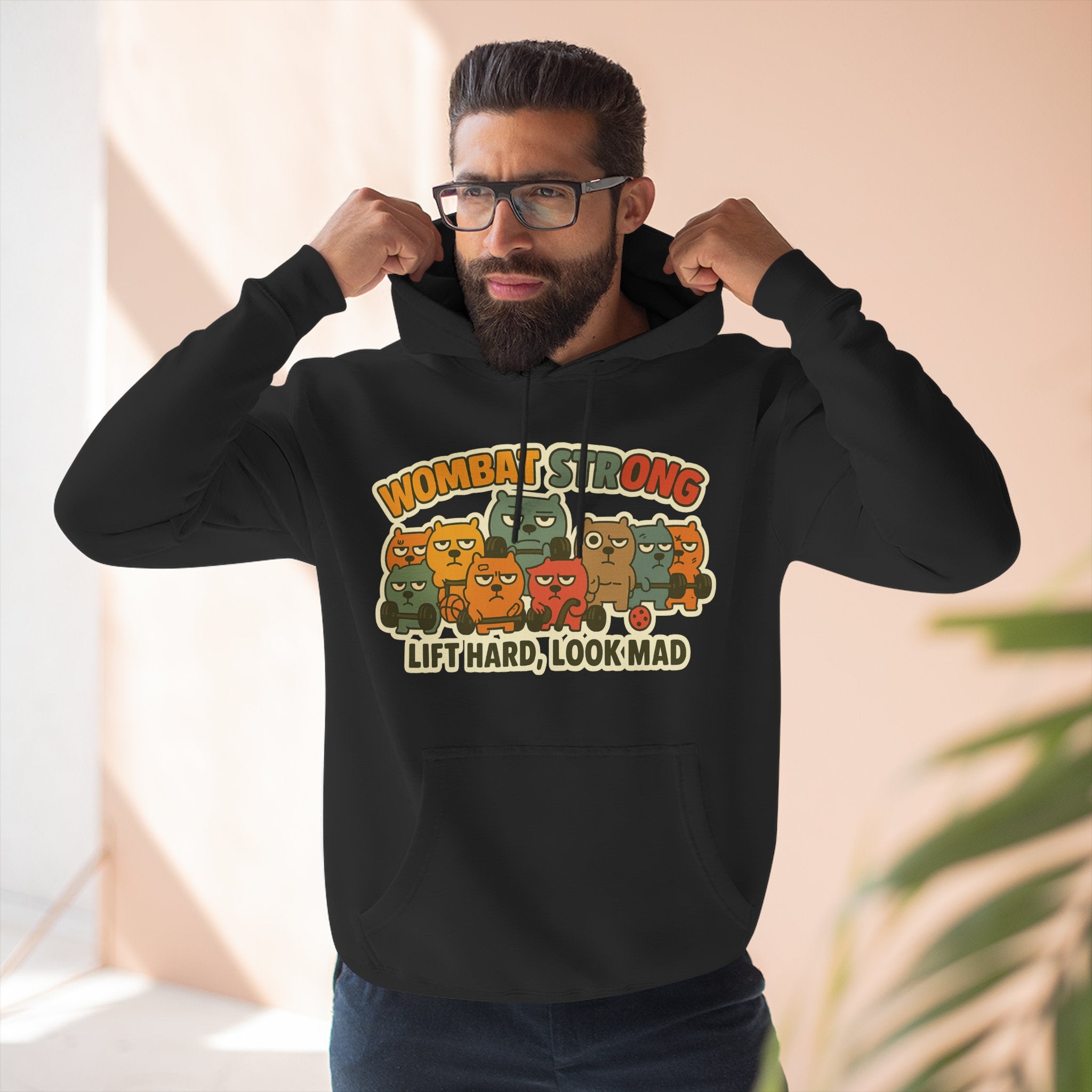 Lift Hard Look Mad Adorable Fleece Hoodie, Cozy Sweatshirt, Relaxed Apparel, Gift for Friends, Casual Wear, Chill Hoodie