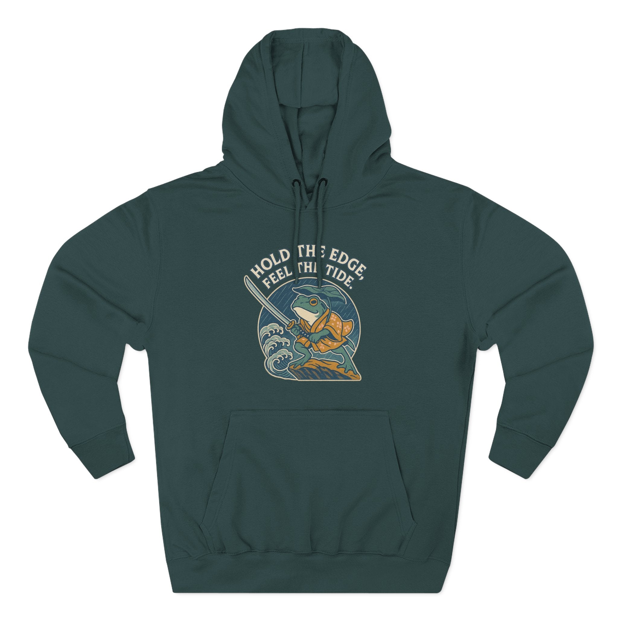 Adventure-Ready Fleece Hoodie | 'Hold the Line' Graphic | Perfect for Outdoor Enthusiasts, Gift for Dad, Casual Wear, Winter Inspired